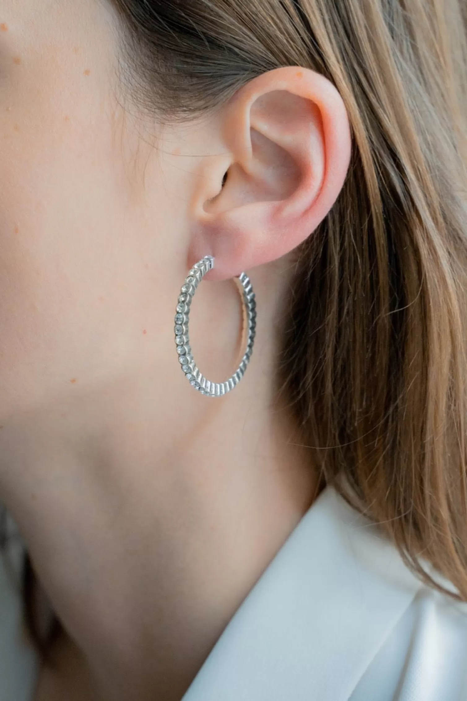 Women Philippe Audibert Earrings | Hoop Earrings Strass